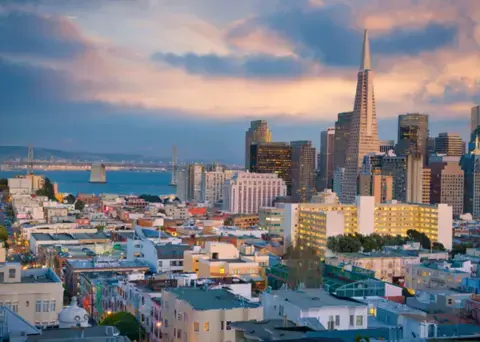 Skyline view of San Francisco, California.