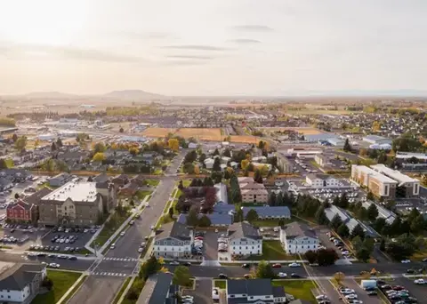 Birdseye view of Madison County, Idaho.